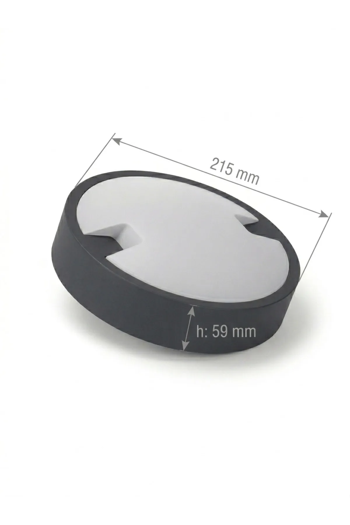 18W LED Oval Duvar ve Tavan Armatürü 6500K (AT10-71831) - Görsel 3