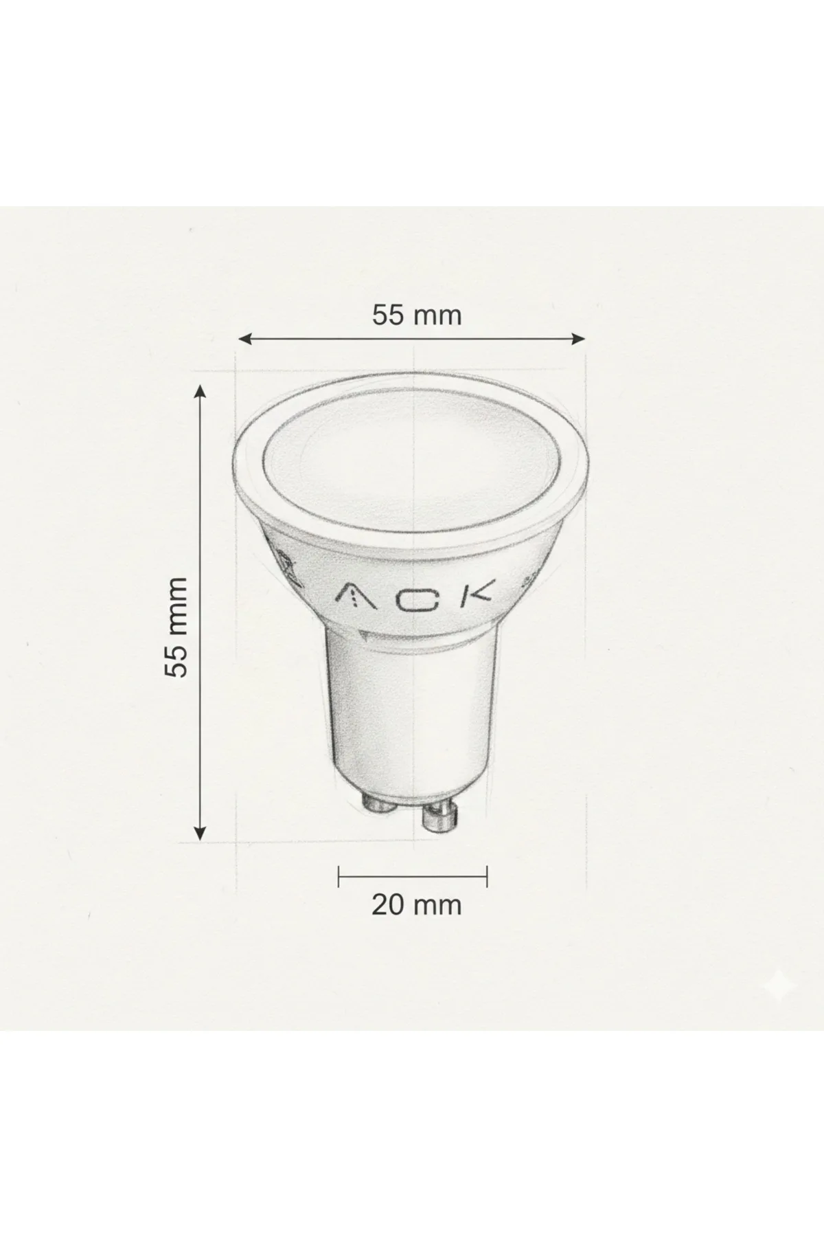 SMD LENS LED AMPUL DİMLİ GU10 5W Beyaz 10 Adet - Görsel 2