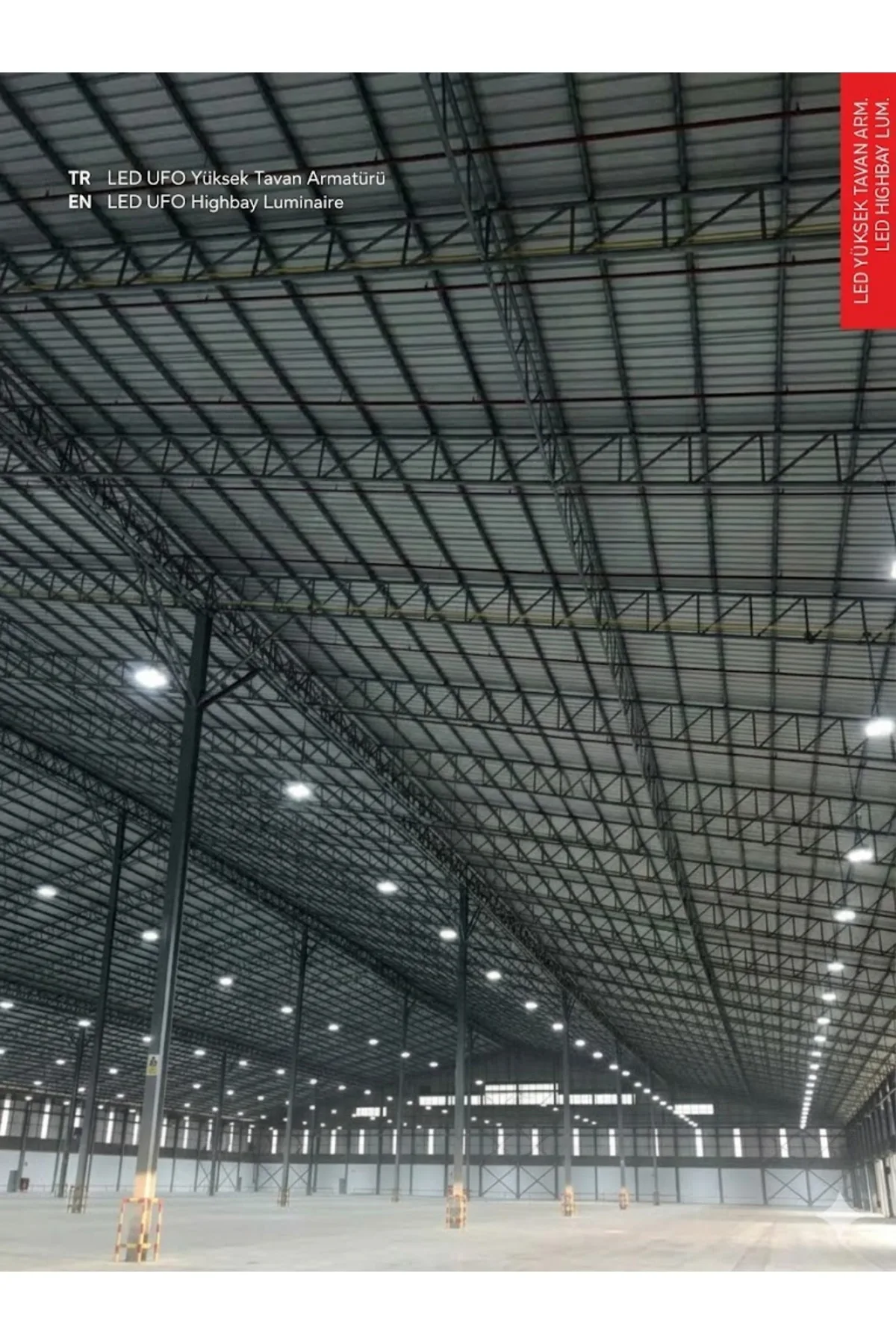 UFO YÜKSEK TAVAN 100W 6500K 12,500lm 50.000 SAAT KULLANIM ÖMRÜ - Görsel 4