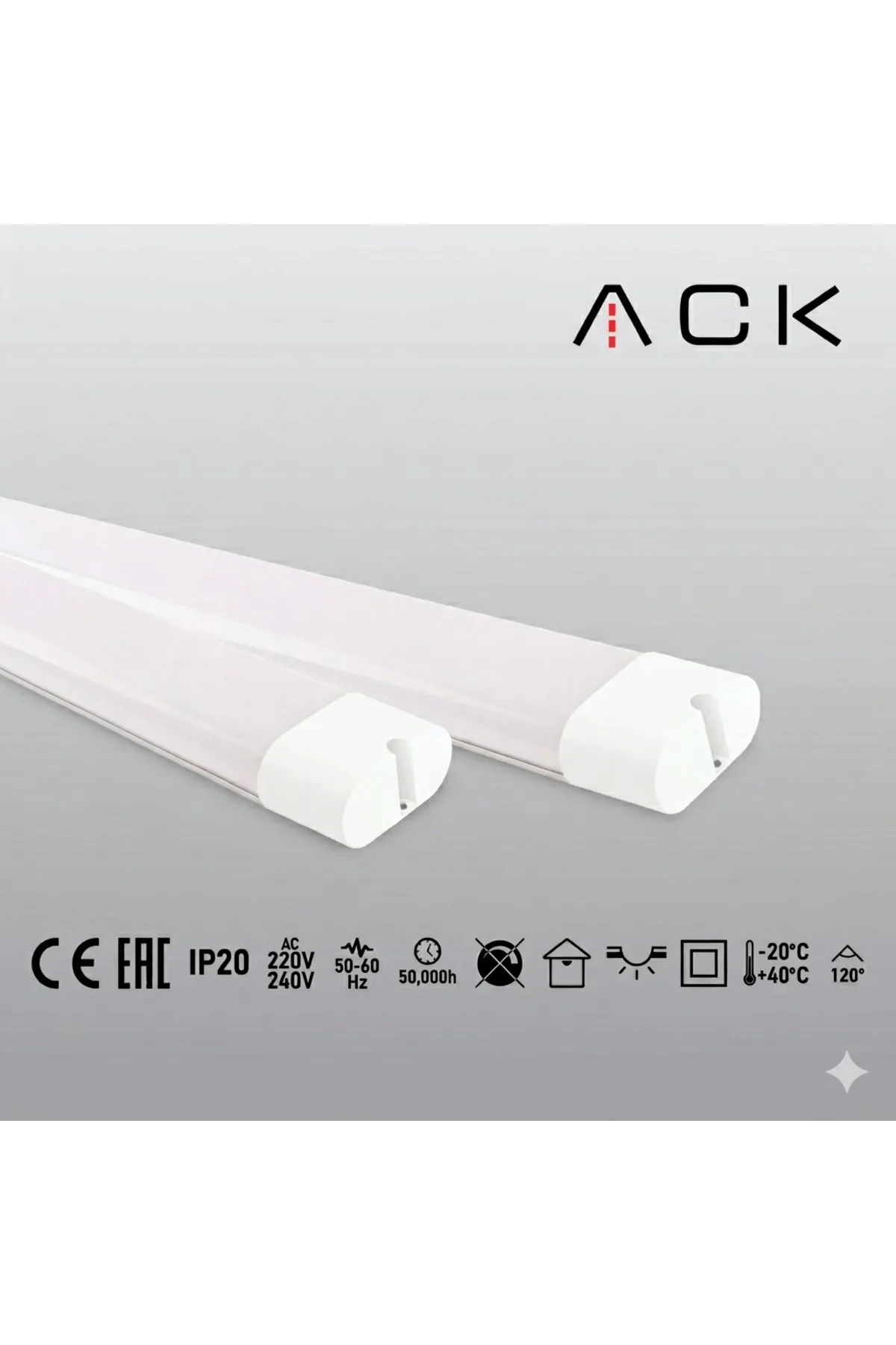 Satürn LED Bant Armatür 120cm 54W 3000K Günışığı IP20 AN29-01203 - Görsel 2