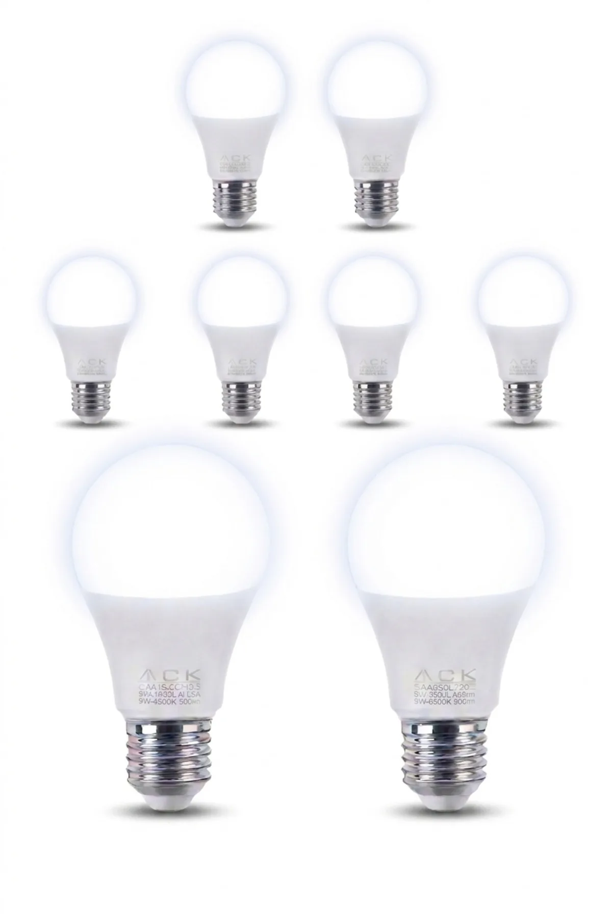 12W LED TASARUFLU AMPUL 6500K E27 8 ADET