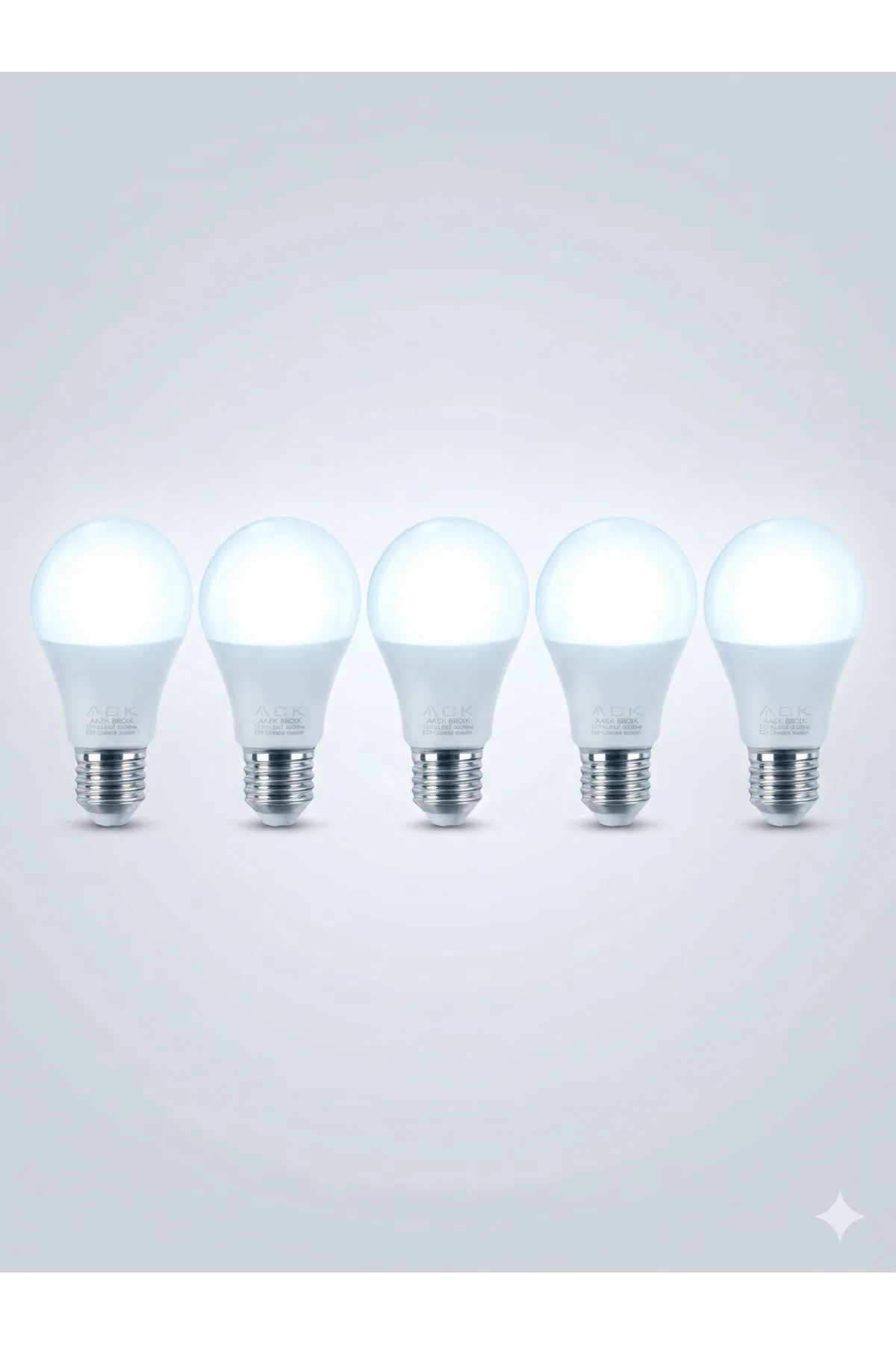LED Ampul 9W E27 A60 BEYAZ 6500K 5 Adet