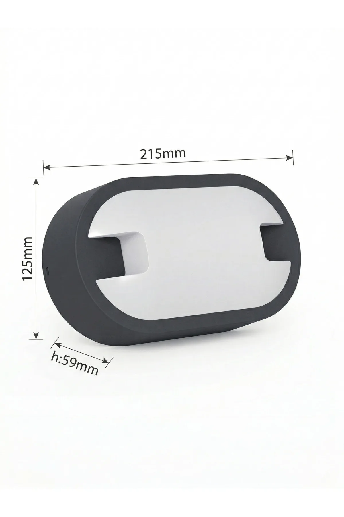 15W LED Oval Armatür – IP54 Su Geçirmez Bahçe ve Duvar Apliği 6500K Beyaz Işık - Görsel 4