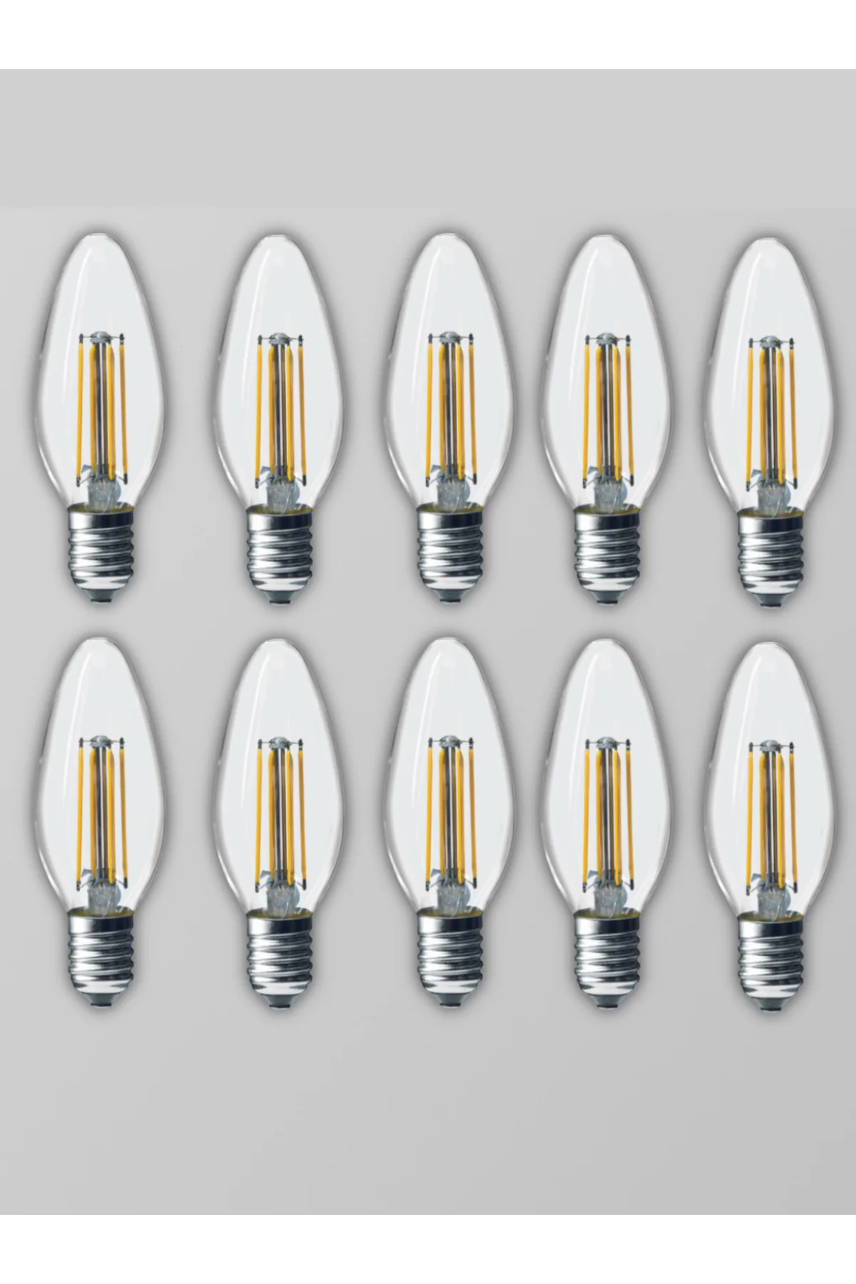 LED Rustik Ampul 4W E14 Beyaz 10 Adet