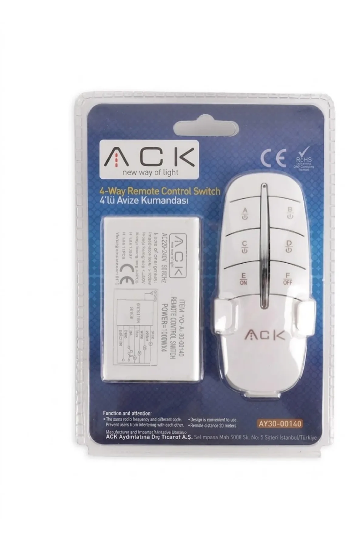 4 KANAL AVİZE KUMANDASI 220V