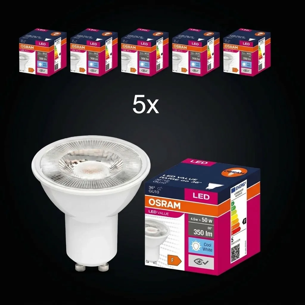 GU10 Led Ampul 4.5W 6500K Beyaz (5 Adet)