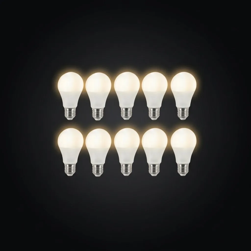 LED Ampul 9W E27 A60 Gün Işığı 10 Adet
